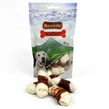 חטיף לכלבים של Brande בטעם בקר וקוד, על עצם ללא דגנים וללא חומרי טעם וצבעי מאכל מלאכותיים